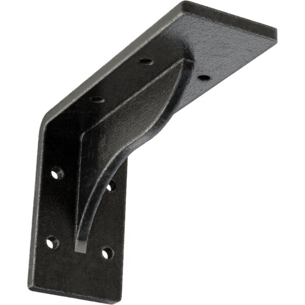 Ekena Millwork Embrey Steel Bracket, Antiqued Pewter 2"W x 6"D x 3 3/4"H BKTM02X06X03EBAPW - main